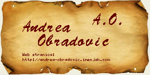 Andrea Obradović vizit kartica